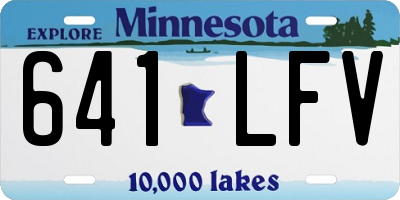 MN license plate 641LFV