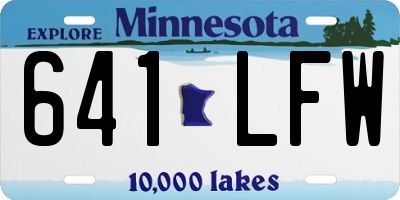 MN license plate 641LFW