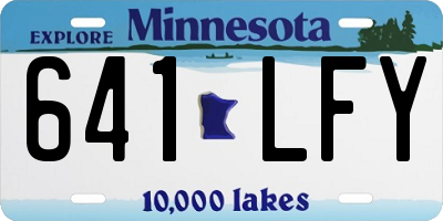 MN license plate 641LFY