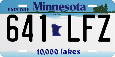 MN license plate 641LFZ