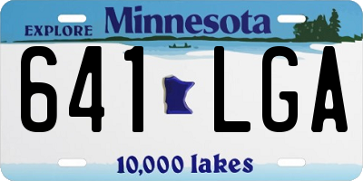 MN license plate 641LGA