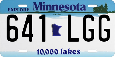 MN license plate 641LGG