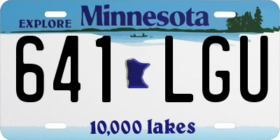 MN license plate 641LGU