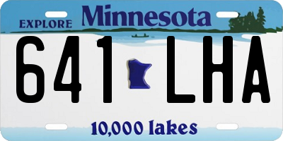 MN license plate 641LHA
