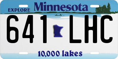 MN license plate 641LHC
