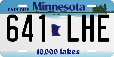 MN license plate 641LHE