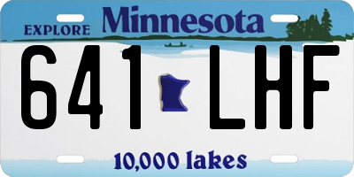 MN license plate 641LHF