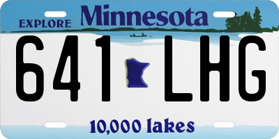 MN license plate 641LHG