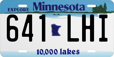 MN license plate 641LHI