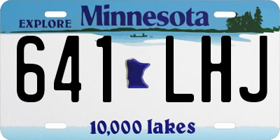 MN license plate 641LHJ