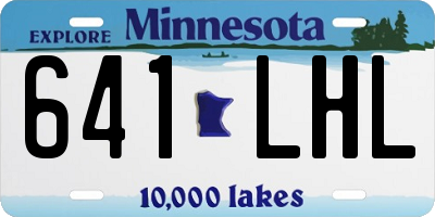 MN license plate 641LHL