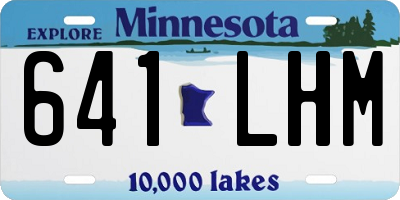 MN license plate 641LHM