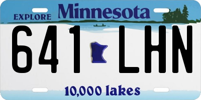 MN license plate 641LHN