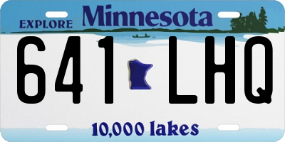 MN license plate 641LHQ
