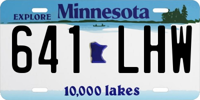 MN license plate 641LHW