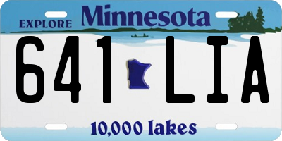 MN license plate 641LIA