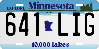 MN license plate 641LIG