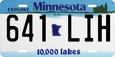 MN license plate 641LIH
