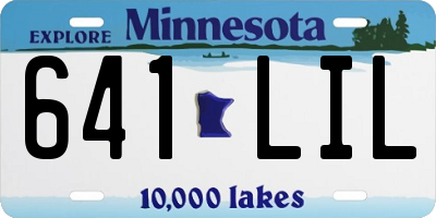 MN license plate 641LIL