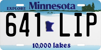 MN license plate 641LIP