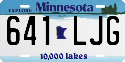MN license plate 641LJG