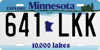 MN license plate 641LKK