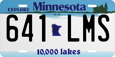 MN license plate 641LMS