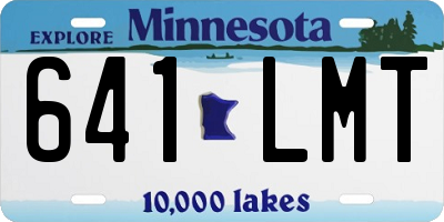 MN license plate 641LMT