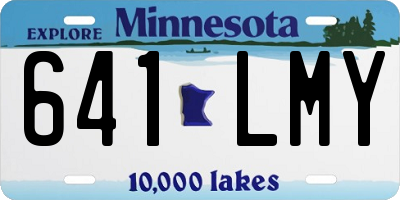 MN license plate 641LMY