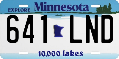 MN license plate 641LND