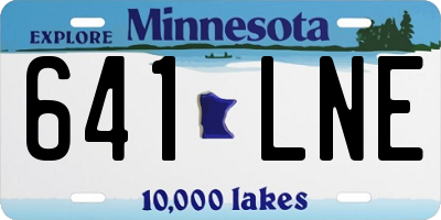 MN license plate 641LNE
