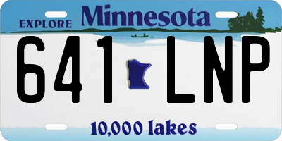 MN license plate 641LNP