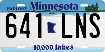 MN license plate 641LNS