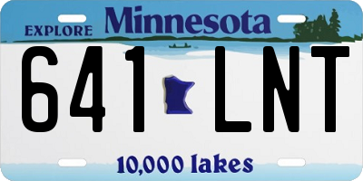 MN license plate 641LNT