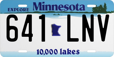 MN license plate 641LNV