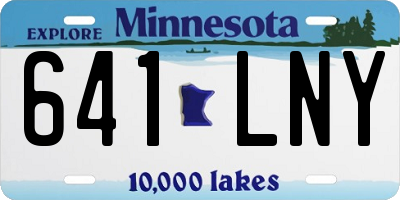 MN license plate 641LNY