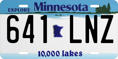 MN license plate 641LNZ