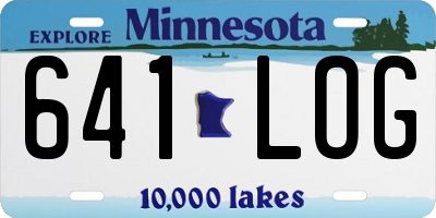 MN license plate 641LOG