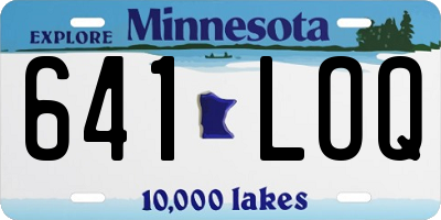 MN license plate 641LOQ