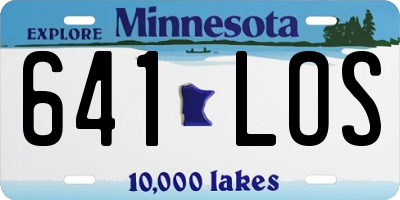 MN license plate 641LOS