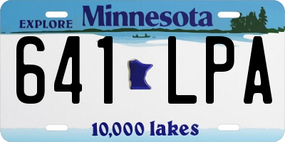 MN license plate 641LPA