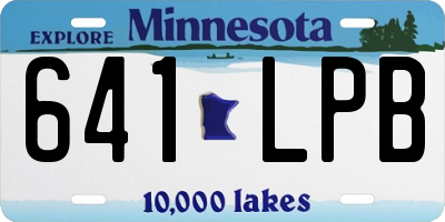MN license plate 641LPB