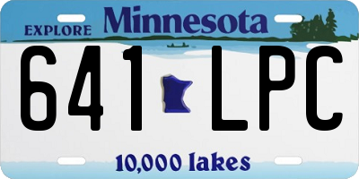 MN license plate 641LPC