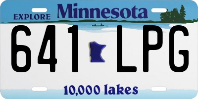 MN license plate 641LPG