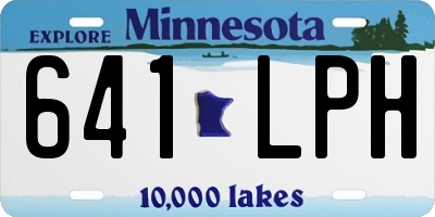 MN license plate 641LPH