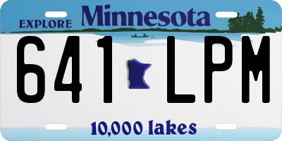 MN license plate 641LPM