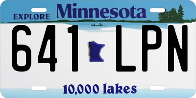 MN license plate 641LPN