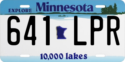 MN license plate 641LPR