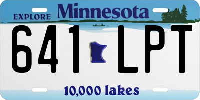 MN license plate 641LPT