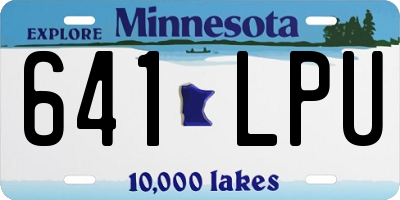 MN license plate 641LPU
